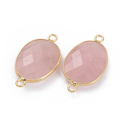 Connecteurs de liens en quartz rose naturel&nbsp;G-L547-032C
