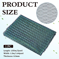 2 Yard (ca. [91] cm) lasergefertigter Polyester-Imitationsstoff mit Pfauenfedermuster&nbsp;DIY-PH0038-39C