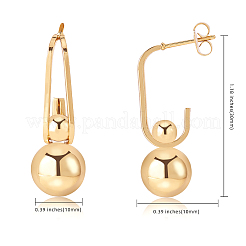Ohrstecker aus Edelstahl mit runden Kugeln für Damen&nbsp;JE1107A