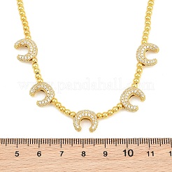 Colliers en laiton micro-pavé de zirconiums cubiques transparents&nbsp;KK-CBA4547-06G