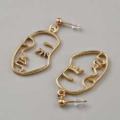 5 paio di orecchini pendenti in resina di ferro&nbsp;EJEW-WH20072-003F-G