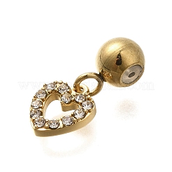 Dijes de rhinestone de acero inoxidable 304&nbsp;STAS-M109-05G-02