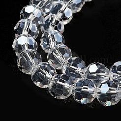 Chapelets de perles en verre transparent électrolytique&nbsp;LS-EGLA-A035-T8mm-A19