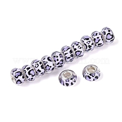 Perles européennes en résine opaque&nbsp;RESI-N044-03S-03