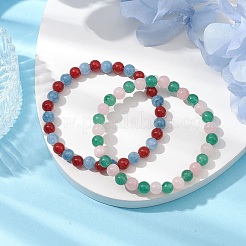 Ensemble de bracelets extensibles en perles rondes&nbsp;BJEW-JB10802