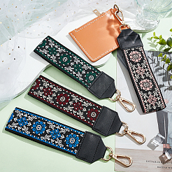 4 Stück kurze Taschengurte aus zweifarbigem Polyester-Armband&nbsp;AJEW-WR0001-83