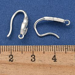 Ganci per orecchini in ottone con zirconi cubici trasparenti&nbsp;KK-R149-19S