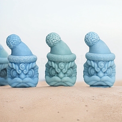 3d tanzender Löwenkopf DIY lebensmittelechte Silikonstatuen-Kerzenformen&nbsp;PW-WG99762-01