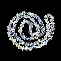 Chapelets de perles en verre transparent électrolytique&nbsp;EGLA-Q133-01A-14
