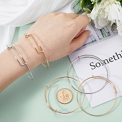 12 bracelet réglable en acier 2 couleurs&nbsp;AJEW-SC0002-97