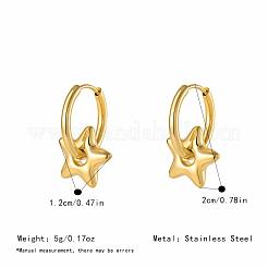 Boucles d'oreilles pendantes créoles en acier inoxydable 304 pour femmes&nbsp;AF5026-1