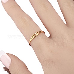 Anelli per dita in acciaio inossidabile 304 con fase lunare cava&nbsp;FS-WG454BE-04
