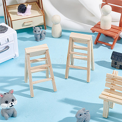 Mini-Leitern aus Holz&nbsp;DIY-WH0021-58