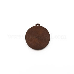 Pendentif cabochon en bois&nbsp;WOOD-WH0024-48