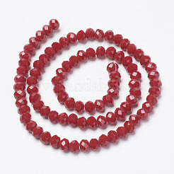 Chapelets de perles en verre opaque de couleur unie&nbsp;EGLA-A034-P3mm-D02