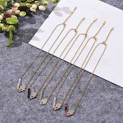 Collane con ciondolo a mano hamsa con strass in lega&nbsp;NJEW-JN03406