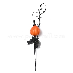 Zucca artificiale in plastica e schiuma con decorazione floreale a foglia d'acero&nbsp;TH-CBAC0DE-03