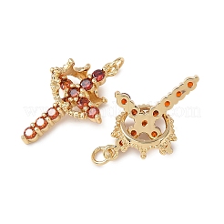 Ottone micro spianare pendenti zirconi&nbsp;KK-C143-43A-G