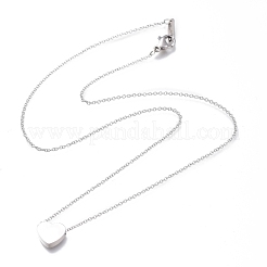 Colliers avec pendentif en forme de cœur en acier inoxydable 304&nbsp;NJEW-I240-25