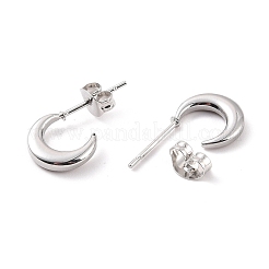 Anlaufgeschützte Halbmond-Ohrstecker aus 304er Edelstahl für Damen&nbsp;EJEW-F280-05A-P