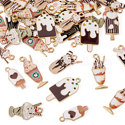 36pcs 9 styles de pendentifs en émail en alliage&nbsp;ENAM-BG0001-05