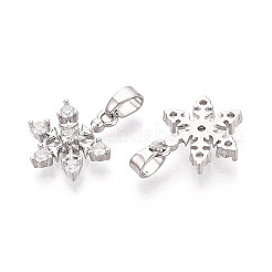 Breloques en laiton zircon cubique transparent&nbsp;KK-N259-16P