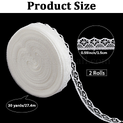 2 Rolle Polyester-Blumenspitzenband&nbsp;OCOR-CY0002-87
