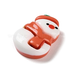 Cabujones decodificados de resina opaca con tema navideño&nbsp;RESI-F053-C11
