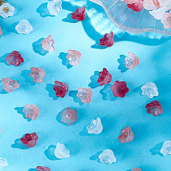 150 Stück 3 Farben transparente zweifarbige Glasperlen zum Sprühen&nbsp;GLAA-LT0001-04A