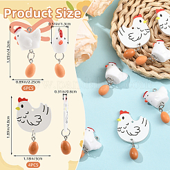 10pcs 2 styles de pendentifs en résine opaque&nbsp;RESI-SZ0002-25