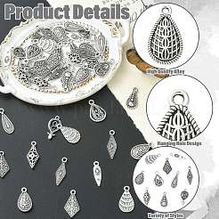 50 pièces 10 styles pendentifs en alliage de style tibétain&nbsp;FIND-CJ0005-98