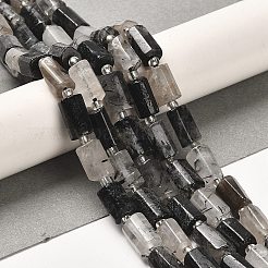 Natur schwarz Rutilquarz Perlen Stränge&nbsp;G-N327-06-30