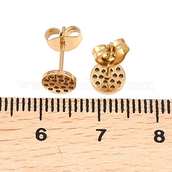Componenti per orecchini a bottone in acciaio inossidabile 304&nbsp;STAS-P434-06A-G