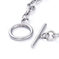 Anlaufgeschützte Unisex-Armbänder aus Edelstahl 304 mit Ankerkette&nbsp;BJEW-P245-39P