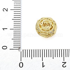 Perles de zircone cubique micro pave en Laiton&nbsp;KK-Z095-04G-12