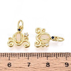 Pendentifs en verre de zircone cubique coloré en laiton micro pavé&nbsp;KK-R162-026C-G