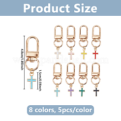 40 pz 8 colori in lega di smalto ciondolo decorazioni&nbsp;HJEW-DC00151
