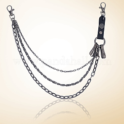 1 cintura a catena in lega a 3 strati per pantaloni&nbsp;AJEW-GF0011-93C