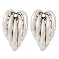 Boucles d'oreilles à tige en acier inoxydable 201&nbsp;EJEW-Q026-23P