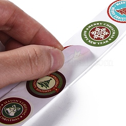 Rolle mit 8 selbstklebenden Papieraufklebern mit runden Punkten und Mustern&nbsp;DIY-A042-01H