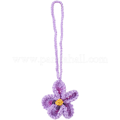 Handgefertigte Blumenanhänger aus Polyester&nbsp;HJEW-WH20020-011A
