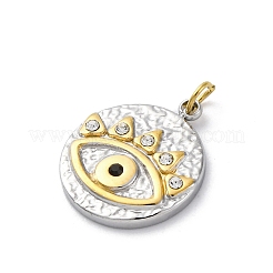 304 Edelstahl Kristall Strass Anhänger&nbsp;STAS-E550-23G