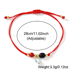 Verstellbare Armbänder mit böhmischen Glasanhängern und Nazar-Blick&nbsp;LS-PL4267-1