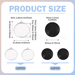 10 pz 304 ciondolo cabochon in acciaio inox&nbsp;DIY-TA0015-76B