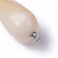 Colgantes en punta de jade natural&nbsp;G-E541-10G