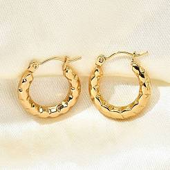 Boucles d'oreilles créoles en acier inoxydable 304 pour femmes&nbsp;EJEW-L296-071G