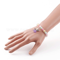 Acryl Schutzengel Charm Stretch Armbänder für Kinder&nbsp;BJEW-JB05866