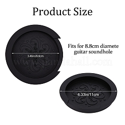 Couvercle de trou de son de guitare en silicone&nbsp;FIND-WH0034-83