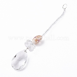 Decorazione a sospensione con decorazione a sospensione a parete con perline di cristallo a goccia&nbsp;HJEW-G019-01D