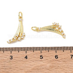 Pendentifs en laiton zircon cubique transparent&nbsp;KK-D289-10G